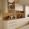 Armario de Almacenamiento de Madera Maciza para Interiores, Gabinete de Entrada de Alta Gama Hecho a Medida, Zapatero, Diseño de Aparador Personalizado para Toda la Casa