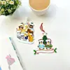 Colgante de Árbol de Navidad Decoración de Fiesta Artesanías de Resina Colgante Pequeño Regalo Ventana Pingüino Colgante de Papá Noel