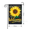 Bandera de Jardín Temática de Verano Transfronteriza Decorativa para Patio Festival Fiesta Escena Decorativa Lino Impresión Doble Cara