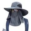 Sombrero de Pescador con Protección Solar para Hombres, Sombrero Solar para Exteriores con Ala Ancha, Protección para el Cuello, Sombrero Solar Anti-UV, Sombrero de Verano para Pesca y Senderismo