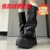 Botas de mujer con plataforma gruesa, que aumentan la altura, nuevo estilo 2026, dulces y geniales, hasta la rodilla, adecuadas para mujeres bajitas, botas de moda con suela de plataforma