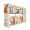 Prateleira Guarda-Roupa Armário de Armazenamento para Quarto Montagem Simples Suporte de Roupa Aberto de Chão Armário de Armazenamento para Quarto de Aluguel Hall de Entrada