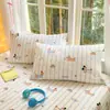 Funda de almohada de algodón puro, pieza individual, paquete doble de algodón puro, funda de almohada estampada para cuatro estaciones, 48 cm x 74 cm, funda interior para núcleo de almohada, pieza individual