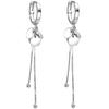 Pendientes de aguja de plata 925 para mujer, largos con borlas, diseño de nicho, con temperamento de celebridad de Internet de Corea del Sur.