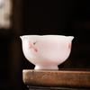Copa Maestra de Porcelana Blanca Jade Hielo Taza de Té Hogar Cerámica Kung Fu Logotipo Producción Venta al por Mayor Negocio Souvenir Fabricante