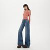 Yc & Retro Americano Sexy de Cintura Baja Sueltos Ligeramente Acampanados Otoño e Invierno Versátiles Rectos Jeans para Mujer Nuevo Denim