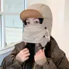 Gorro Lei Feng de Camuflaje Invernal para Mujeres y Hombres, Gorro Grueso de Algodón a Prueba de Frío para Ciclismo al Aire Libre con Máscara Integrada y Bufanda para el Cuello, Gorro Cortavientos