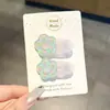 Pinza para el pelo de pelo de conejo color gelatina para niños, flequillo lateral y cabello suelto, pasador no dañino, pinza de pico de pato para la parte trasera de la cabeza de las niñas, accesorio para el cabello