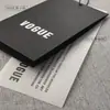 Etiquetas de Roupa Papel Especial Cartão Preto Dobrado Marca Tendência de Luxo Etiquetas para Roupas Masculinas e Femininas Etiquetas Universais Prontas