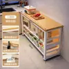 Estante de almacenamiento para cocina, multifuncional, de pie, mesa multicapa, tabla de cortar, banco de trabajo, estante de almacenamiento para microondas y utensilios de cocina, armario lateral