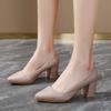 Zapatos de boda de estilo británico para mujer, de tacón alto, plateados, con punta puntiaguda y lentejuelas, de moda, para otoño de 2025