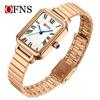 Reloj de Mujer de Comercio Exterior de la Marca Ofns Nicho Retro Tres Agujas Reloj de Cuarzo Resistente al Agua Estilo Ins para Niñas Combinable Reloj de Mujer