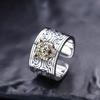 Diseño de nicho retro americano do viejo anillo de cabeza de tigre hombres estilo punk rock anillo abierto para el dedo índice anillo anillo venta al por mayor