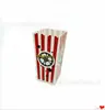 Cubo Cuadrado para Palomitas de Maíz de Fábrica de Plástico Cubo para Palomitas Desechable Transferencia Térmica Se Puede Usar con Otros Diseños