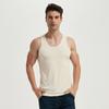 Camiseta sem mangas de seda gelada com rosca masculina Roupa íntima de verão Base Esportes Corrida de obstáculos Sem mangas Camiseta branca Masculina Tendência Fina Tamanho Grande