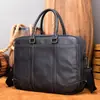 Bolsa masculina nova transfronteiriça bolsa de mão de couro grande capacidade bolsa para computador de 14 polegadas pasta executiva de viagem masculina atacado
