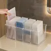 Caixa de Armazenamento de Máscara Facial, Organizador de Compartimento de Penteadeira Transparente, Caixa de Armazenamento de Cosméticos de Grande Capacidade, Prateleira de Armazenamento de Produtos para Cuidados com a Pele