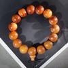 Pulsera de Cuentas de Buda de Tuya de Aceite Negro Envejecido Taihang Aceite Rojo Alto Seiko Agujero Pequeño Placa Wen Play Joyería para Hombre y Mujer