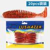 Shark 20 Pacotes de Fio de Pesca com Cheiro de Micro-Raiz com Anzol de Cabeça de Chumbo Pequeno com Cauda em T Isca Macia Luya Minhoca Macia Isca Macia com Cauda em T