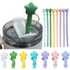 Novo Stanley Transfronteiriço Silicone Capuz Palha à Prova de Poeira Palha Integrada Copo de Água Acessórios de Palha Palha de 10mm
