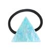 Placa de acetato acrílico simple triángulo geométrico cuerda para el cabello cuerda para el cabello elegante banda para el cabello para cola de caballo goma para el cabello