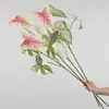 Hojas artificiales de cala, hojas de lluvia de primavera, decoración de salón de bodas, arreglos florales, flores de seda, plantas verdes, hojas, paisajismo de centros comerciales, arte floral con temática de bosque