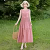 Vestido Negro Sin Mangas Talla Grande para Mujeres Curvilíneas, Vestido Camiseta Interior Adelgazante, Vestido Largo con Tirantes Primavera/Verano 2026 para Mujeres