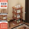 Zapatero de Bambú para Entrada del Hogar Rincón de Entrada de Dormitorio Estante para Zapatos Almacenamiento Multicapa Simple Espesado Mejorado Armario para Zapatos