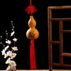 Nudo chino cuero blanco calabaza zodiacal pirograbado texto calabaza de juego colgante artesanía colgante de calabaza suministro para puesto