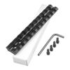 Tira de riel de 20 mm, adaptador de base de linterna de mira de 117 mm de largo, riel de 11 ranuras