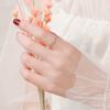 Anillo de Diseño Nicho para Mujer Estilo Frío Diamante Circonita Anillo Abierto para Dedo Estudiante Novia Moda Popular en Línea Accesorios de Moda