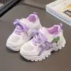 Tênis Esportivo Feminino, Respirável e Leve, Novo Estilo Verão 2026, Tênis Chunky Pai Infantil, Sapatos Brancos Antiderrapantes para Alunos do Ensino Fundamental