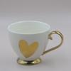 Juego de Taza de Café y Taza de Té de Flores con Borde Dorado de Estilo Europeo, Taza para Té de la Tarde para Hotel Oficina, Taza, Lujo Ligero