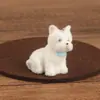 Boneca de Animal de Estimação Estereoscópica Criativa Fofa de Resina com Flocagem Ornamento de Micro Paisagem DIY Chaveiro Pingente de Celular