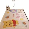 Tapete de Piso de Arame Cortado com Desenho para Banheiro, Tapete de Piso Antiderrapante para Banheiro, Tapete de Pé Antiderrapante Fofo para Banheiro