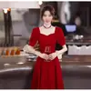 Novo Vestido Vermelho 2026 para Madrinhas, Adequado para Uso Diário, Noivado, Vestido de Noite Petite para Mulheres