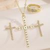 Collar con colgante de cruz de la Virgen María retro europeo y americano para mujer, nuevo colgante de moda, venta al por mayor