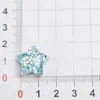 Acessórios de resina transparentes em formato de estrela de cinco pontas para DIY de capas de celular com cola cremosa, adesivos para copos de água e decorações de sapatos