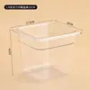 Bandeja de Porção em Aço Inoxidável com Tampa Transparente de PC Flip, Recipiente Pequeno para Ingredientes, Caixa de Geleia para Loja de Chá de Leite, Caixa de Porção com 6 Peças