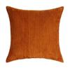 Almohada de pana a rayas de color liso, estilo nórdico, cojín de felpa simple, funda de almohada para sofá de sala de estar y hogar