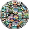 50 Piezas de Pegatinas de Parque Nacional 2 Decoración DIY para Cuadernos, Teléfonos Móviles, Papelería, Equipaje, Botellas de Agua, Pegatinas Impermeables