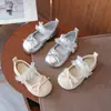 Zapatos de piel para niños, modernos y elegantes, modelo nuevo primavera-verano 2026, zapatos de princesa para niñas, zapatos planos de piel tipo Mary Jane para bebé, ballet