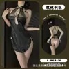 Estilo boate, sexy, lingerie cheongsam clássica, renda, design vazado, quente, com amarrações, estilo uniforme, sedutor, não requer remoção, conjunto qqny