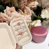 Camélia Xiaohongshu 2024 Novo Produto Mesmo Estilo Anel Coração Banhado a Ouro Micro-Cravado Exquisito Doce Acessível Luxo Estilo Ins Anel