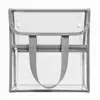 Bolsa Transparente Específica para Prova, Bolsa Tote Impermeável de Camada Dupla, Bolsa para Documentos Sem Metal, Bolsa para Armazenamento de Provas de Teste por Classificação de Matéria
