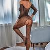 Transfronterizo Estampado de Leopardo Caliente Ropa Interior Sexy Ajustada Transparente Spice Girls Archivo Abierto Pasión Libre Mono Malla Espalda Descubierta Mujeres