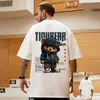 Camiseta Estampada de Poliéster Manga Curta T29 M-8XL Top Moda Verão 2024 Roupas Casuais Esportivas para Casal