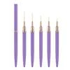 Yihua Le Set de 5 Pinceles Morados para Uñas de Mango Corto, Pinceles Finos, Pinceles Ultra Delgados para Dibujo, Pinceles para Dibujo a Mano