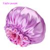 Gorro de dormir elástico de satén de doble capa, de ala ancha, de color liso, para la ducha, de belleza, venta al por mayor, gran oferta transfronteriza