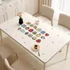 Nuevo Mantel de Mesa de Café de Dibujos Animados 2025, Lujo Ligero y Sensación de Alta Gama, Cuero de Silicona, Mantel Lavable, Impermeable y a Prueba de Aceite, para Comedor en Casa